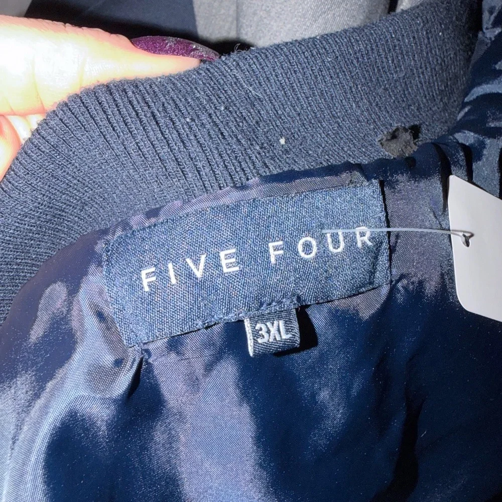 Five Four Los Angeles - Men's Bomber Jacket - Navy/Grey - 3XL
